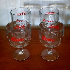4 vintage COORS Glasses